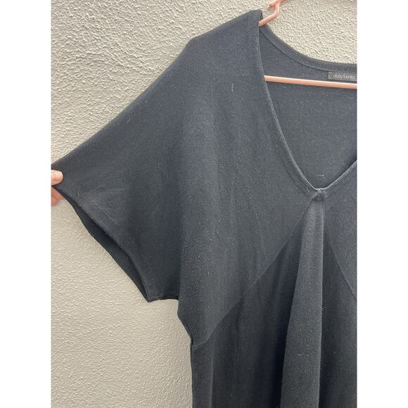 Womens Daisy Fuentes Moda Blouse Size Large Short Sleeve V-Neck - Picture 2 of 11